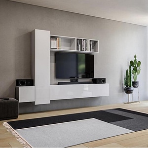 Living Modular Box-V1, 245 x 32 x 175 cm, Alb