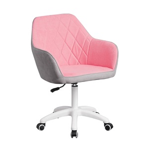 Scaun de birou, inaltime reglabila, cu roti, 60x62x85-100 cm, roz