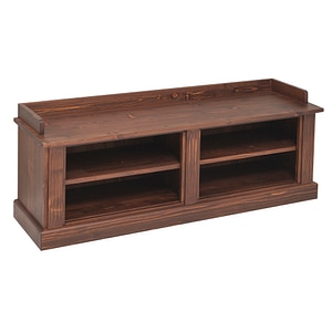 Mic mobilier hol cu spatii deschise, BAS, culoare cires P081, periat adanc, 100% lemn masiv, 50x138x40 cm