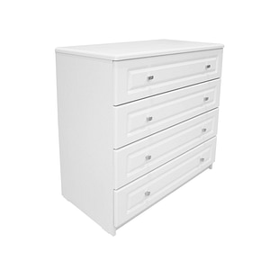 Comoda Spectral Sara, 4 sertare, 90 x 48.3 x 93.8 cm, Alb