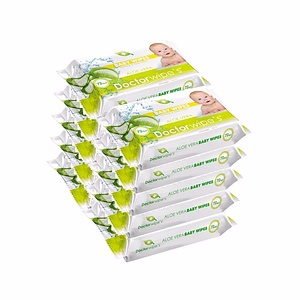 Servetele umede Doctor Wipes cu extract de Aloe Vera, 10 pachete x 72, 720 buc