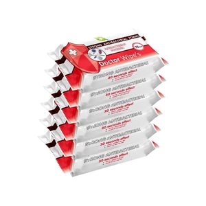 Servetele umede antibacteriene Doctor Wipes, 6 pachete x 72, 432 buc