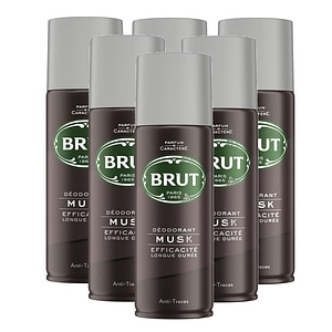 Deodorant spray barbati Brut Musk, 6 buc x 200 ml