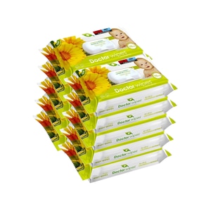 Servetele umede Doctor Wipe's cu extract de galbenele,  10 pachete x 72, 720 buc