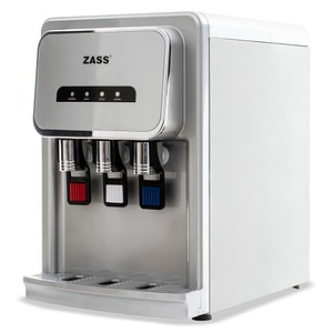 Dozator de apa de birou ZASS ZTWD 26 WF Argintiu, Cu filtrare, Racire cu compresor, Putere incalzire 500W, apa rece/calda, Argintiu