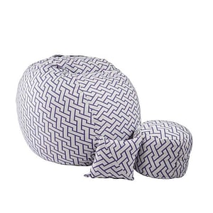 Set Fotoliu King Size cu Otoman (suport picioare) si Perna Pufrelax, Multicolor, Textil