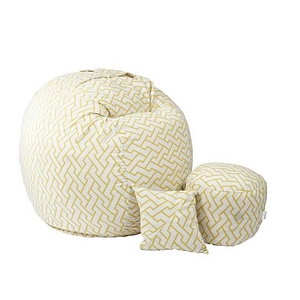 Set Fotoliu King Size cu Otoman (suport picioare) si Perna Pufrelax, Multicolor, Textil