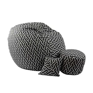 Set Fotoliu King Size cu Otoman (suport picioare) si Perna Pufrelax, Multicolor, Textil