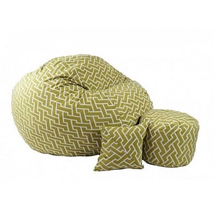 Set Fotoliu King Size cu Otoman (suport picioare) si Perna Pufrelax, Multicolor, Textil
