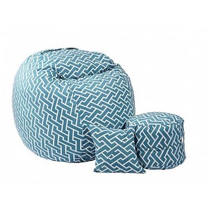 Set Fotoliu King Size cu Otoman (suport picioare) si Perna Pufrelax, Multicolor, Textil