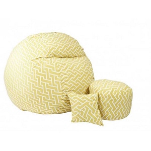 Set Fotoliu King Size cu Otoman (suport picioare) si Perna Pufrelax, Multicolor, Textil
