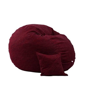 Set Fotoliu King Size cu Perna Pufrelax, Rosu, Textil