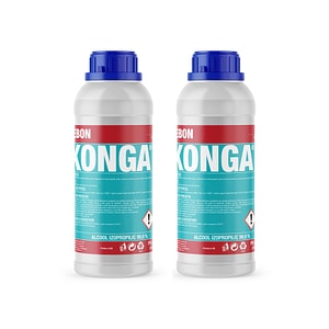 Set Alcool izopropilic Konga, IPA puritate 99.9%, 2 x 1L