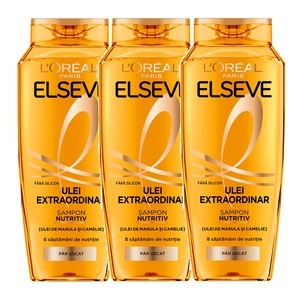 Sampon par foarte uscat Elseve Extraordinary Oil Jojoba, 3 buc x 400 ml