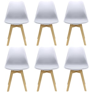 Set scaune Ayse, cu perna, 6 piese, gri