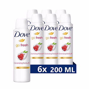 Deodorant spray femei Dove Go Fresh cu extract de rodie, 6 buc x 200 ml