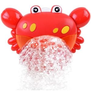 Jucarie pentru baie Jokomisiada, Crab, Interactiva, Cu melodii si spuma, Rosu
