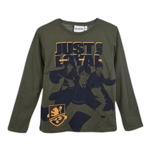 Tricou cu maneca lunga, 100% bumbac organic, kaki, 12 ani, 152 cm, Harry Potter
