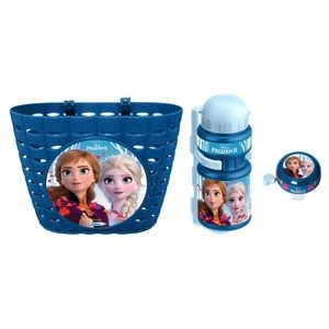 Set 3 accesorii pentru bicicleta copii Frozen, Plastic/Metal, Albastru