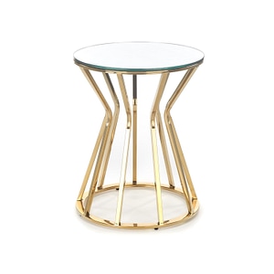 Masuta cafea HALMAR Afina S, 55 x 50 x 55 cm, oglinda/auriu