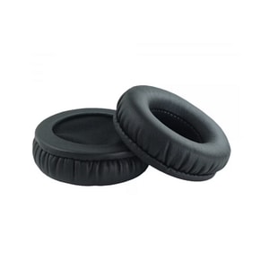 Set 2 bureti rotunzi universali pentru casti Sony, Sennheiser, Pioneer, JVC, AKG, Audio-Technica si multe altele, Piele ecologica, diametru 70 mm, Negru