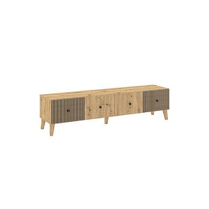 Comoda TV Sani BERLIN 180 2D, 180 x 42 x 45 cm, Stejar Artisan