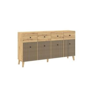 Comoda Sani BERLIN 4D4S, 179 x 42 x 95 cm, Stejar Artisan