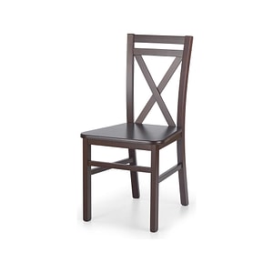 Scaun Dariusz 2, MDF/lemn de fag, 45x43x90 cm, nuc inchis