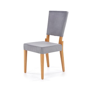 Scaun SORBUS, stofa clasica, 44x57x95 cm, gri/stejar miere