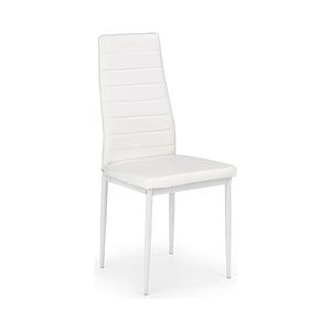 Scaune bucatarie K70, piele ecologica/metal, 41x50x98 cm, alb