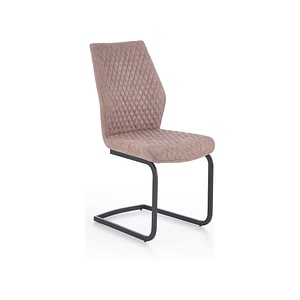 Scaun K272, piele ecologica/metal, 45x57x94 cm, bej inchis/negru