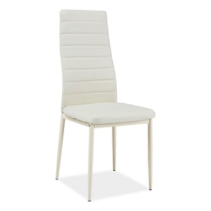 Scaun tapitat H261 BIS, piele ecologica/metal, 40x38x96 cm, crem