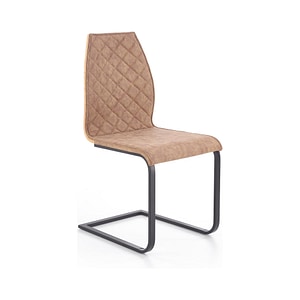 Scaun K265, piele ecologica/metal, 43x58x94 cm, maro/negru