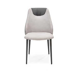 Scaun K470, stofa clasica/metal, 48x62x85 cm, gri/negru