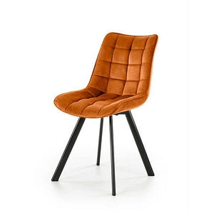 Scaun K332, stofa catifelata/metal, 46x61x84 cm, caramiziu/negru
