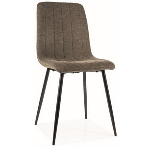 Scaun ALAN, stofa/metal, 45x39x91 cm, verde olive/negru