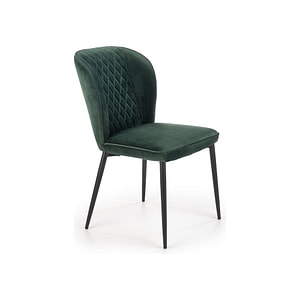 Scaun tapitat K399, stofa/metal, 50x60x84 cm, verde/negru