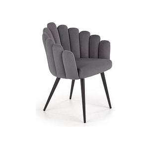 Scaun tapitat K410, 65x62x85 cm, gri inchis