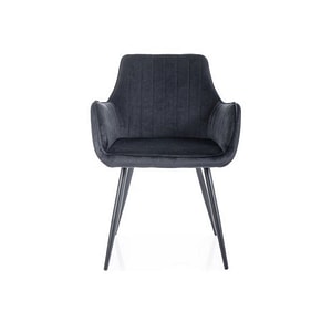 Scaun APPLE, stofa catifelata - Bluvel 19/metal, 57x47x85 cm, negru