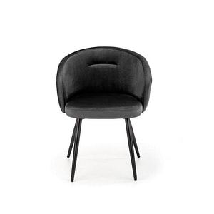 Scaun K430, stofa catifelata/metal, 61x54x77 cm, negru