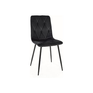 Scaun TOM, stofa catifelata/metal, 45x39x91 cm, negru