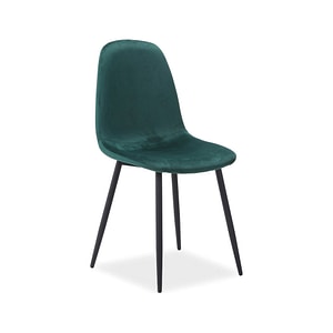 Scaun FOx, stofa catifelata/metal, 44x39x86 cm, verde/negru