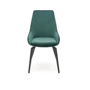 Scaun K479, stofa catifelata/metal, 49x60x91 cm, verde/negru
