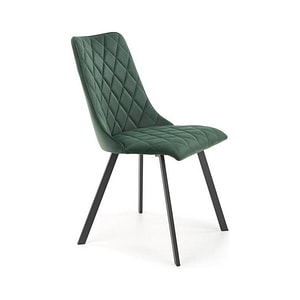 Scaun K450, stofa catifelata/metal, 44x58x85 cm, verde/negru