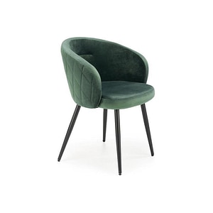 Scaun K430, stofa catifelata/metal, 61x54x77 cm, verde/negru