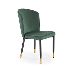 Scaun K446, stofa catifelata/metal, 51x55x86 cm, verde/negru