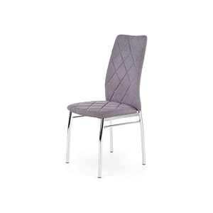 Scaun bucatarie K309, stofa clasica/metal, 43x57x97 cm, gri deschis/crom
