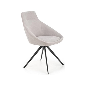 Scaun K431, stofa clasica/metal, 55x54x84 cm, gri deschis/negru