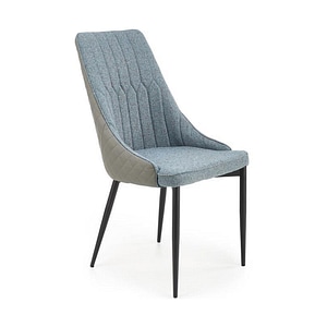 Scaun K448, stofa/metal, 50x54x95 cm, gri deschis/albastru