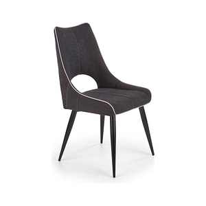 Scaun tapitat K369, 48x58x92 cm, gri inchis